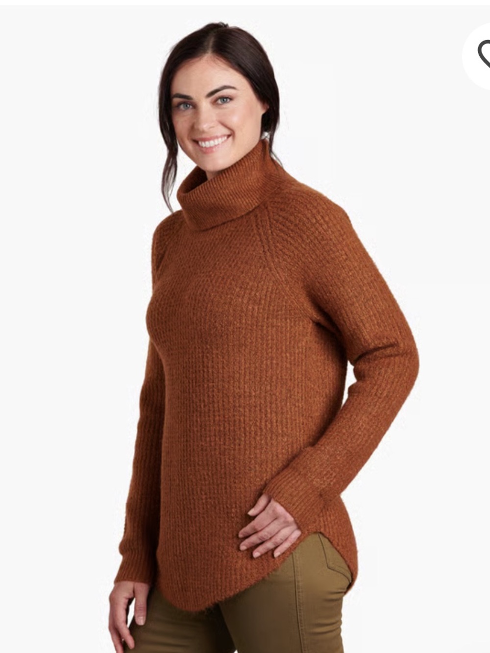 Kuhl Sienna Cowlneck Sweater in Rust Small